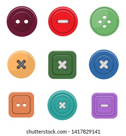 Clothing buttons vector design illustration isolated on white background