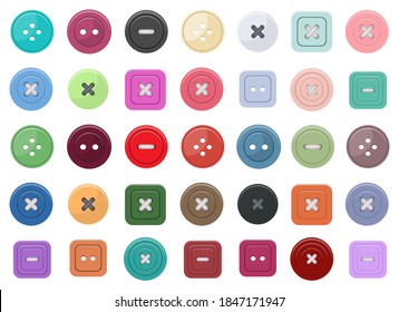 Clothing buttons vector design illustration isolated on white background