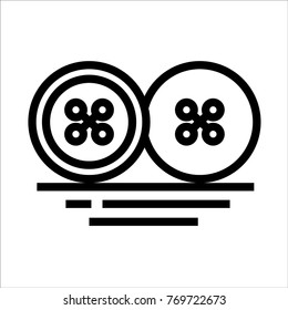 Clothing buttons vector outline icon