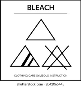 clothing care for bleaching instruction to t-shirt  svg