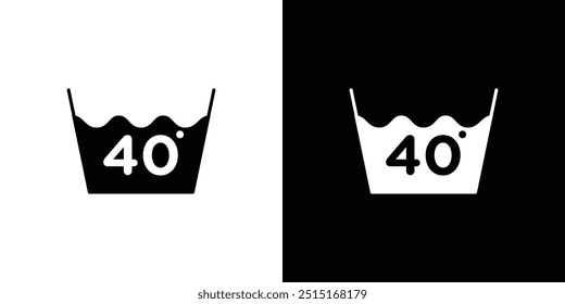 Clothing care icon Outline sign symbol set