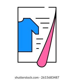 clothing catalog line icon vector. clothing catalog sign. isolated symbol illustration
