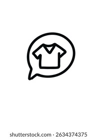 clothing chat icon,  fashion and style