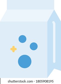 Clothing Conditioner Box Concept, Laundry Powder Box witb bubbles Sud Graphic, Washing detergent vector Color Icon Design,  Laundry and Dry Cleaning symbols on white background