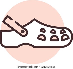 Clothing crocks, illustration, vector on white background.