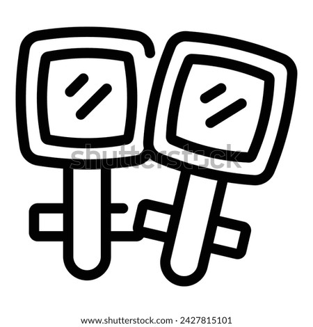 Clothing cufflinks icon outline vector. Luxury suit buttons details. Formal attire beads