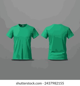 Concepto de diseño de ropa en blanco. negro, granate, camiseta verde Vector t-shirt mockup