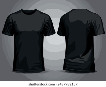 Concepto de diseño de ropa en blanco. negro, granate, camiseta verde Vector t-shirt mockup