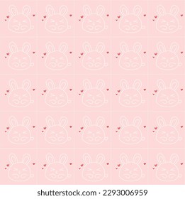 
Clothing Design, Cute Rabbit Pattern Fabric, Batik, Knitwear, Embroidery, Pixel Pattern