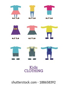 Clothing design over white background, vector illustration