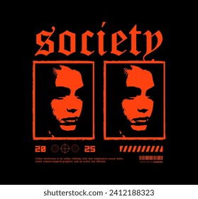 Clothing Design. Streetwear, Urban Style, Hip Hop, Y2K, Rock, Punk, Graffiti, Typography Text Slogans. Print Pattern Design for T-shirts, Jackets, Bags or Screen Printing.