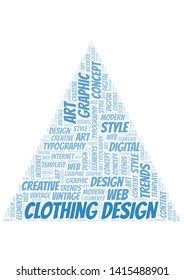 Clothing Design word cloud. Wordcloud made with text only.