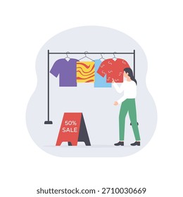 Clothing Discount Vector Flat Style Icon EPS 10 File