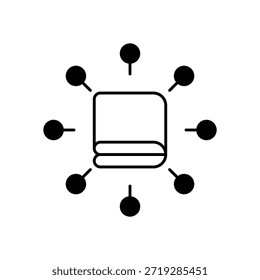 Bekleidung Verteilung Symbol, Vektorgrafik