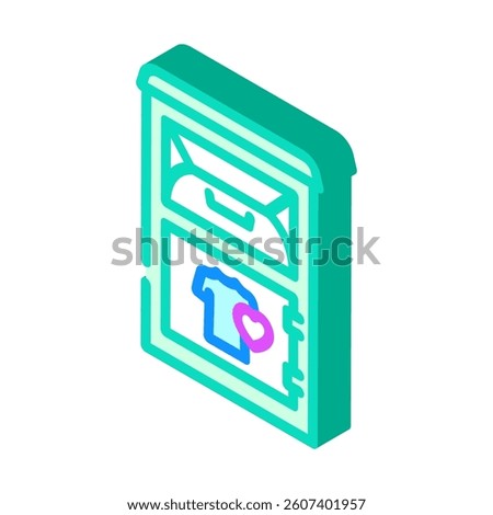 clothing donation bin thrift driven fashion isometric icon vector. clothing donation bin thrift driven fashion sign. isolated symbol illustration