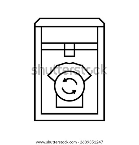 clothing donation bin thrift driven fashion line icon vector. clothing donation bin thrift driven fashion sign. isolated contour symbol black illustration