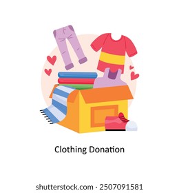 Clothing Donation concepts style illustrations stock illustration