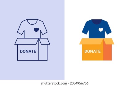 Clothing Donation Icon Logo Design