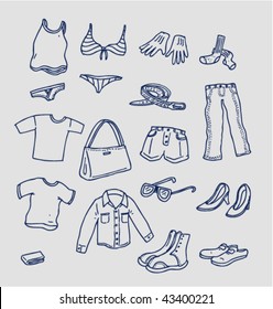 Clothing Doodles - Vector Illustrations