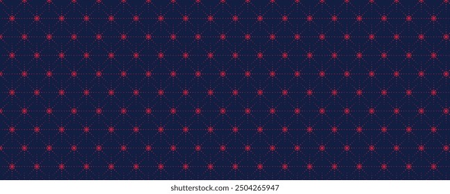 Clothing Doted Abstract Flower Printed Texture Background Vector Illustration