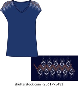 clothing and embroidery pattern design, fashion clothing design, blouse and more