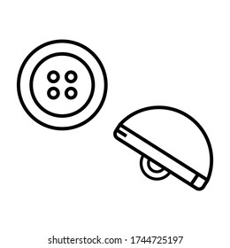 Clothing for fashion fastener button flat icon 