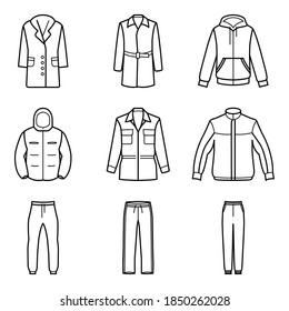 Different Types Mens Clothes Sport Mens Stock Vector (Royalty Free ...