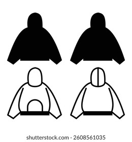 Clothing, fashion pictogram icon set
