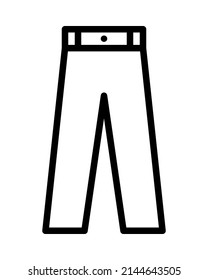 Clothing flat line icon. Outline sign for mobile concept and web design, store.