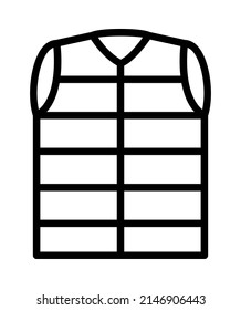 Clothing flat line icon. Outline sign for mobile concept and web design, store.