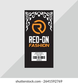 Clothing hang tag label design is a completely editable vector file. Clothing tag