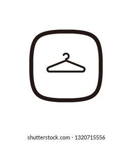 Clothing hanger icon sign symbol