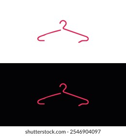 Clothing hanger vector logo template design