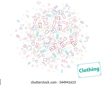 Clothing, Hats, Blouses, Shirts, Trousers, Skirts, Underwear, Outerwear. Abstract Background For Documents