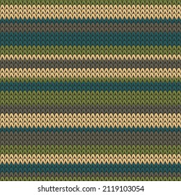 Clothing horizontal stripes knitting texture geometric seamless pattern. Ugly sweater knit tricot  fabric print. Winter seamless knitted pattern. Handicraft backdrop.