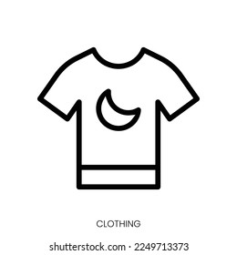 clothing icon. Line Art Style Design Isolated On White Background