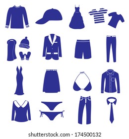 clothing icon set eps10