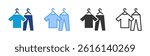 Clothing icon set multiple style collection