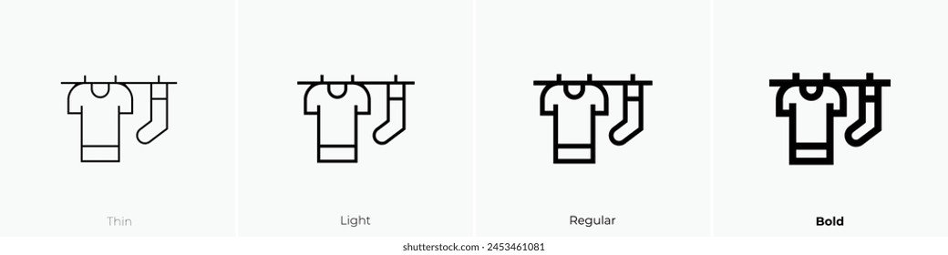 clothing icon. Thin, Light Regular And Bold style design isolated on white background