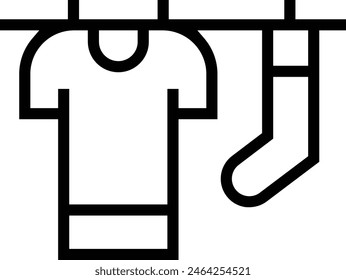 clothing icon. Thin linear style design isolated on white background