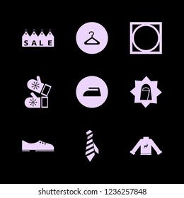 clothing icon. clothing vector icons set tumble dry, iron, mittens and arab woman