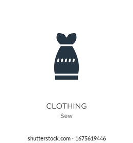 Vector de icono de ropa. Icono de ropa plana de moda de la colección de coser aislado en fondo blanco. La ilustración vectorial se puede utilizar para diseño gráfico web y móvil, logotipo, eps10