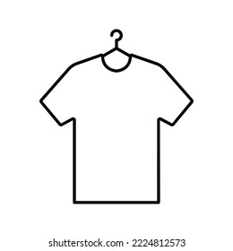 Clothing icon vector for web color editable