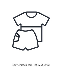 clothing icon. vector.Editable stroke.linear style sign for use web design,logo.Symbol illustration.