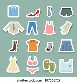Clothing icons set