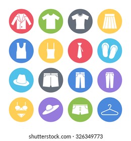 clothing icons set