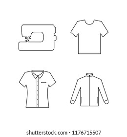 Clothing icons set, Easy to edit, resize and colorize