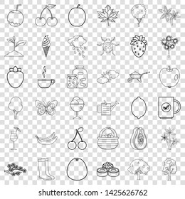 Clothing icons set. Outline style of 36 clothing vector icons for web for any design