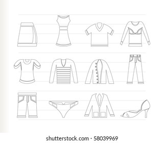 Clothing Icons - Vector Icon Set
