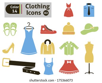 Clothing icons. Vector set for you design